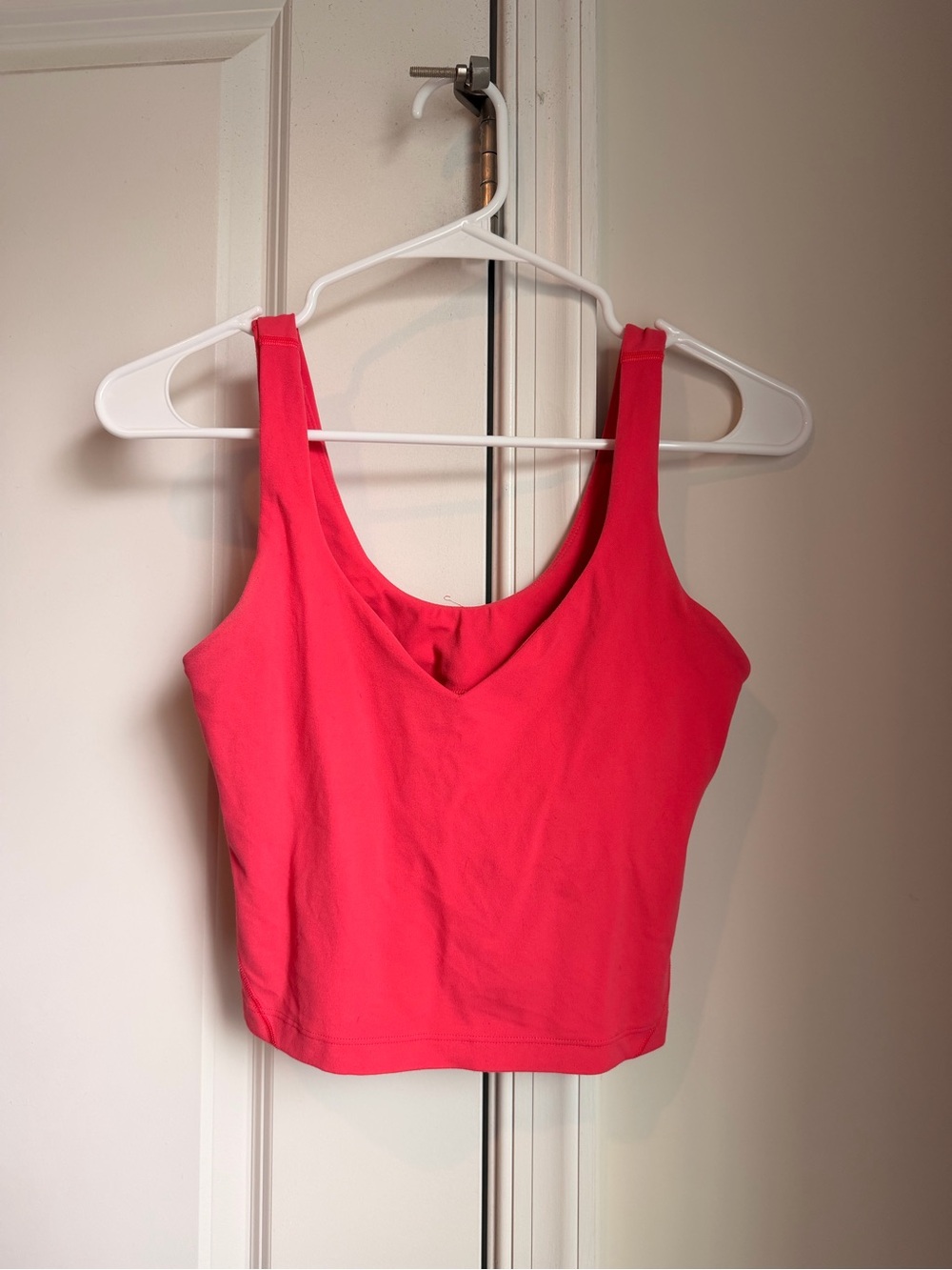 lululemon athletica Bright Pink V-Neck Crop Tank